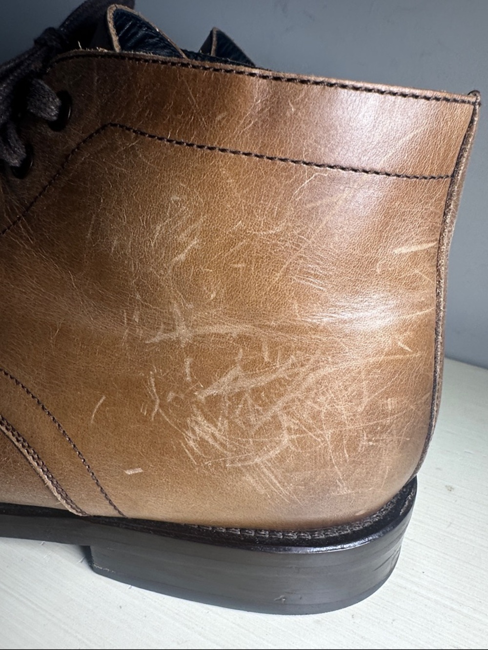 Thursday Boot Company Men's light brown Leather Cap-Toe Lace-Up Boots - Picture 4 of 11